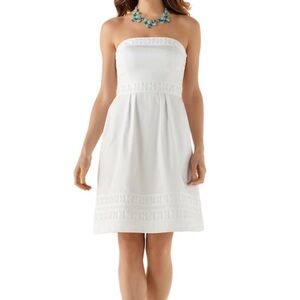 WHBM White Sateen Tulip Origami Dress Size 12